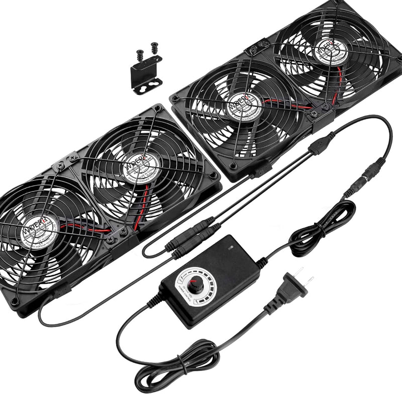 4 X 120Mm Server Rack Mount Fan 12V With 100V - 240V Ac Power Variable Speed C