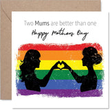 Cute Lgbt Mothers Day Card - Better Than One - Romantic Happy Mothers Day Card For Lgbtq Women, 5.7 Inch Sweet I Love You Anniversaries Greeting Cards