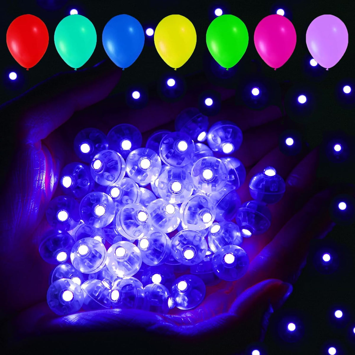 Purple Led Balloon Lights, 100Pcs Mini Round Balls Lights Long Standby Time Flash Ball Lights For Balloon Paper Lantern
