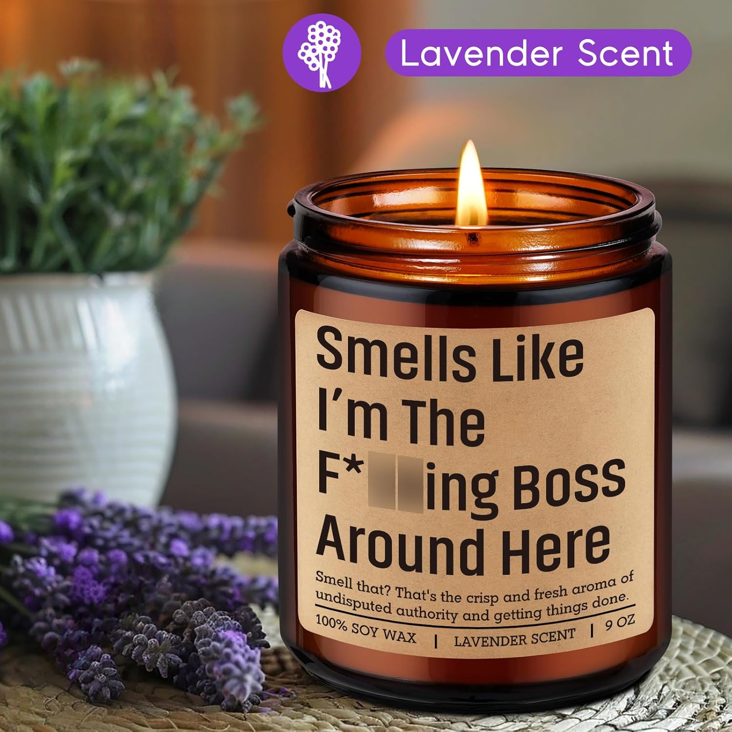 Candle, Boss Gifts For Women Men, Entrepreneur Gifts For New Business Owner - Funny Boss Day, Birthday, Company Presents For New Boss Lady - Funny Small Business Owner Presents Ideas