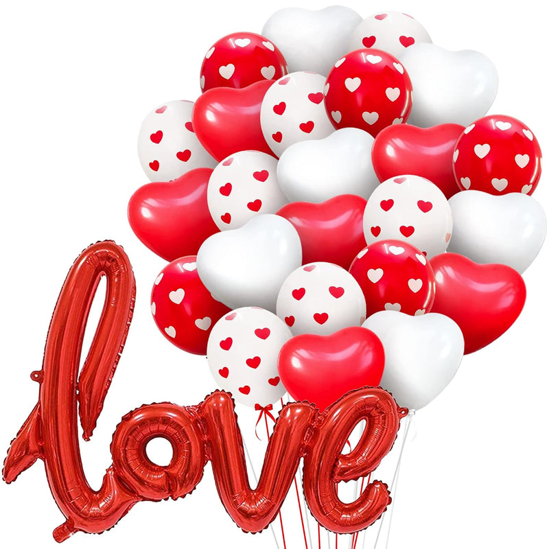 , Red Love Balloon Letters - Large 36 Inch, Pack Of 28 | Red Heart Bal