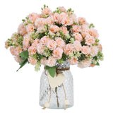 Carnation Artificial Flowers,6 Bundles Small Bulk Fake Flower With Stems Silk Carnation Flowers For Spring Decoration Wedding Home Table Centerpieces Decorations(Champagne)