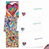 - 20 Assorted Valentine'S Day Cards Bulk (4 X 5.12 Inch) - Boxed Greetings (10 Designs, 2 Each) - Colorful Hearts Am9267Vdg-B2X10