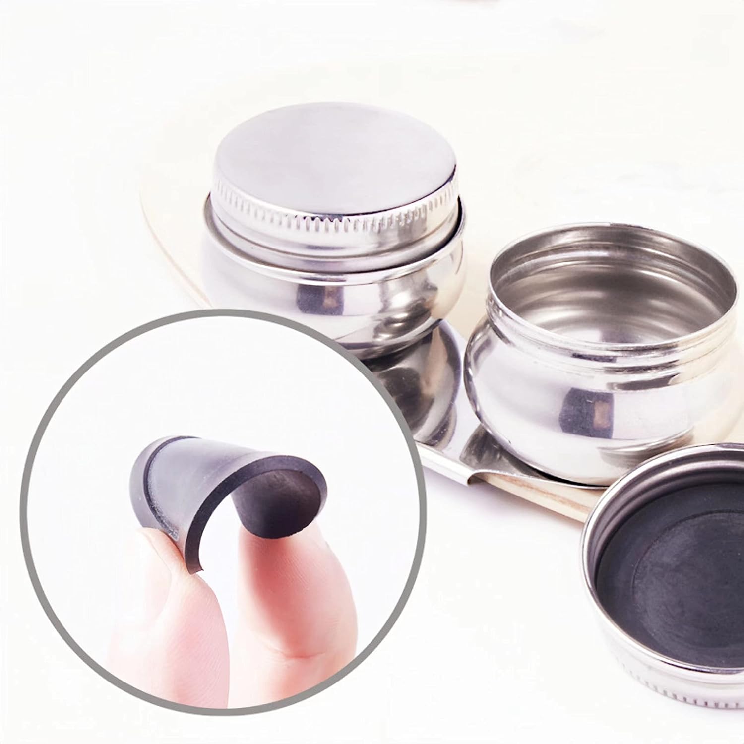 1 Set Stainless Steel Art Oil Pot With Lid Leak Proof Drum Shape Oil Pot For Artists, Students, Drawing Enthusiasts Painting