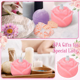 7 Pcs Valentines Gifts For Her Pink Theme Gifts Set Love Cup Rose Claw Clip Scented Candle Diamond Pen Hairband Wrist Bands Hair Scrunchy For Wedding Wife Girlfriend Mom