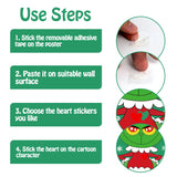 Christmas Games - Pin The Heart Christmas Crafts Games For Kids Families Party, Cute Wall Decor Party Supplies Favors, Indoor Xmas Decorations Home Decor, Xmas Kids Activities Presents