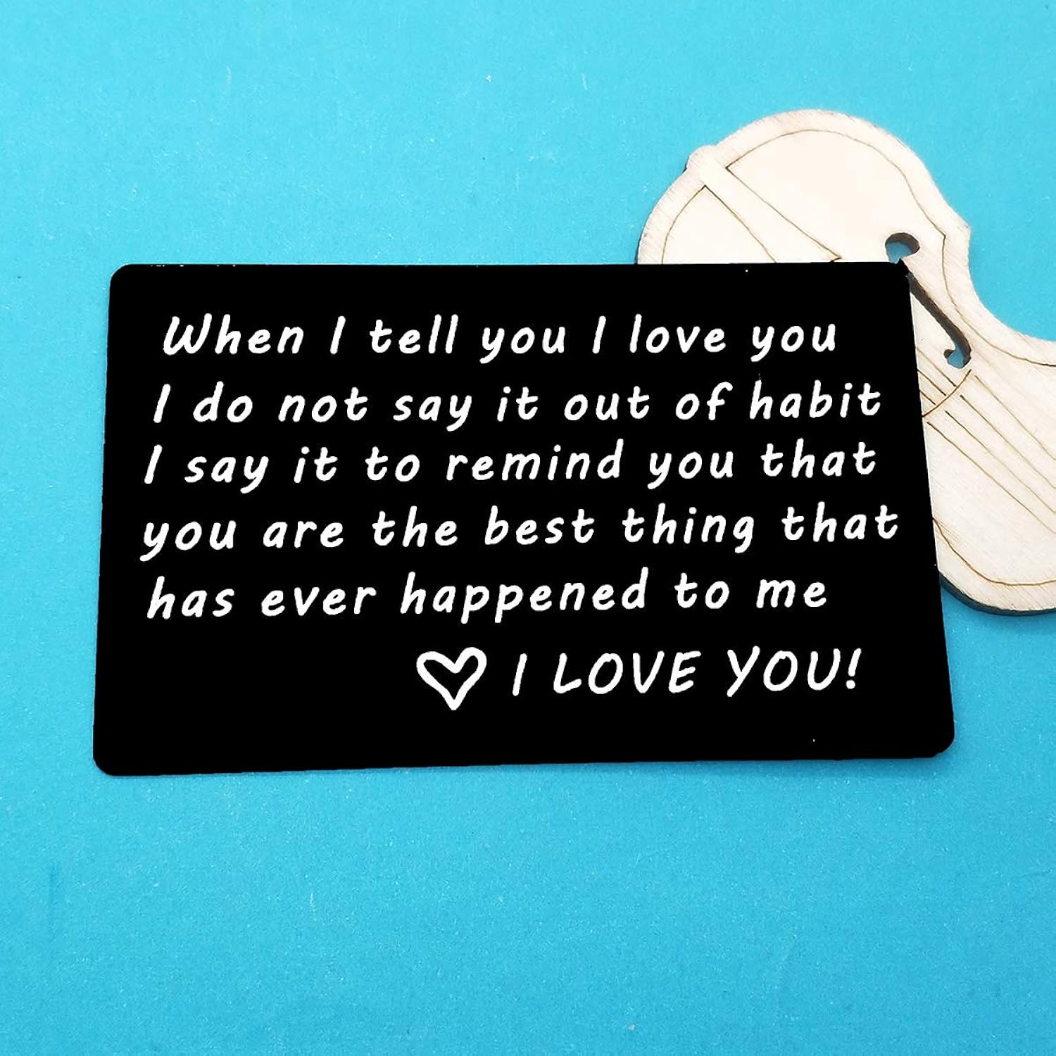 Valentines Day Gifts For Men Engraved Wallet Insert Card For Boyfriend Husband Christmas Birthday Gifts I Love You Gifts For Him Fiance Anniversary Card