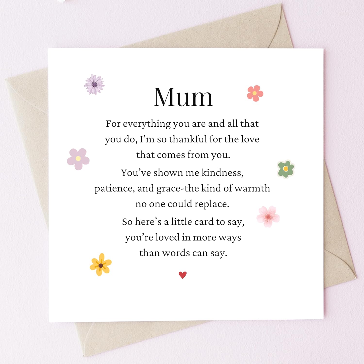 -Poem Mothers Day Card From Daughter, Cute Mother Day Card Mum, Happy Mothers Day Cards, Mothers Day Gift