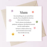 -Poem Mothers Day Card From Daughter, Cute Mother Day Card Mum, Happy Mothers Day Cards, Mothers Day Gift