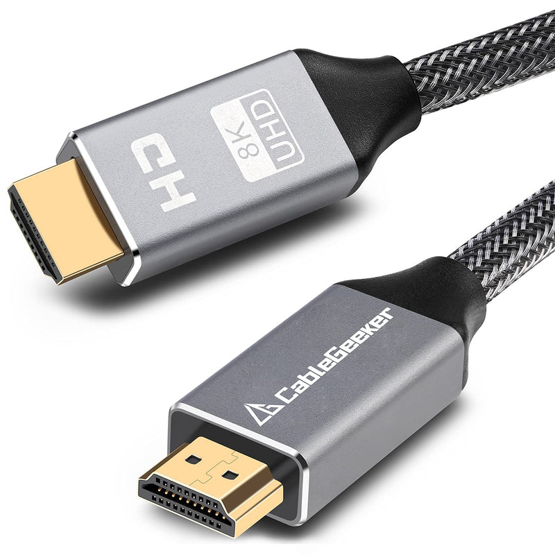 8K Hdmi Cable 6.6Ft/2M, Ultra High-Speed 48Gbps Gold Plated Braided Hdmi 2.1 C