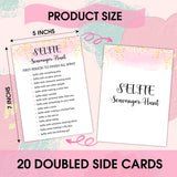 Selfie Scavenger Hunt - Adult Birthday Party Games Decoration For Adult Friend, Birthday Party Activities Sleepover Party Favor Supplies For Adult, 20 Birthday Games Card Set -06