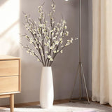 4 Pcs Cherry Blossom Branches 39 Inch White Fake Flowers Spring Decorations For Home Decor, Artificial Flowers Long Stem Branches For Vase Wedding Office Party Table Decor Centerpieces