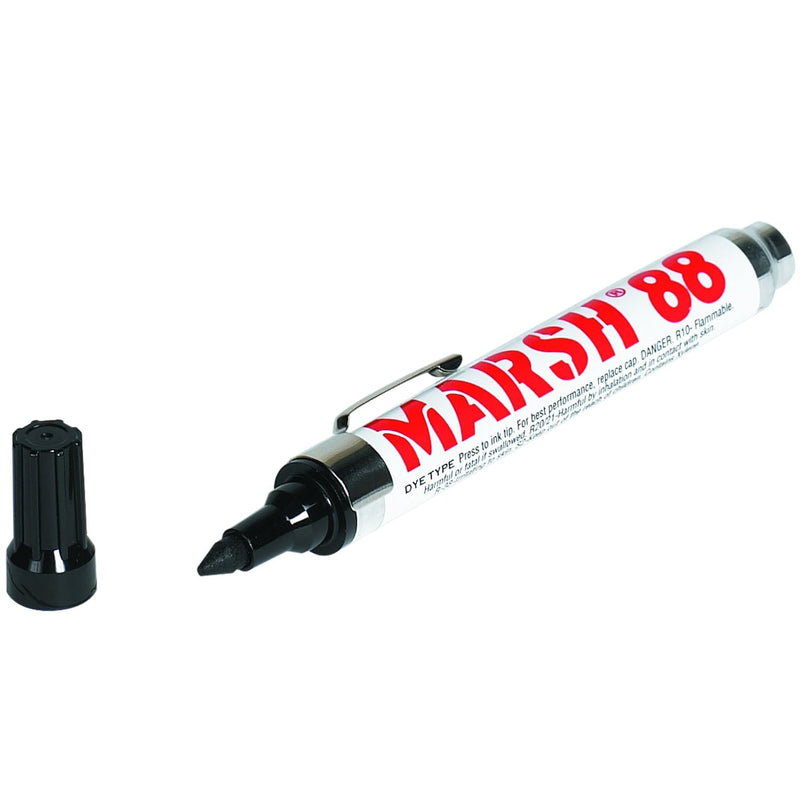 Pmk101Bk Marsh 88 Valve Markers, Black (Pack Of 12)