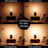 G16.5 Edison LED Light Bulbs E26 Base 60W Equivalent Warm White 2700K Clear Glass