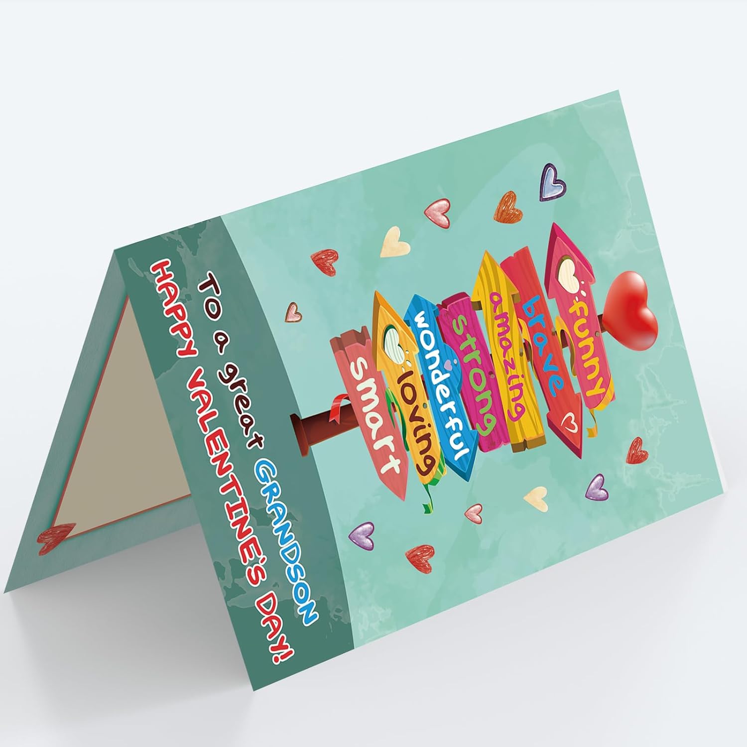 Grandson Valentine'S Card | Funny Valentines Card For Grandson From Grandparent With Printed Message Inside