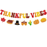 60 Inch Round Fall Thanksgiving Tablecloth, Vintage Pumpkin Turkey Sunflower Harvest Border Round Table Cover, Christmas Holiday Waterproof Polyester Table Cloth for Dinner Kitchen Home Party