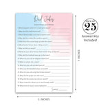 Dad Jokes Gender Reveal Party Game, Daddy Jokes Baby Shower Trivia Games — Pack Of 25 — Fun Dad Joke Game, Pink Or Blue, Funny Trivia, Girl Or Boy, Sprinkle, Co-Ed Couples Shower, Birthday G752-Djk