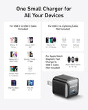 2 Pack 20W USB C Fast Wall Charger with USB C Cables for iPhone Samsung Pixel iPad