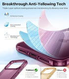 iPhone 17 Pro Max / iPhone 18 Pro Crystal Burgundy Case 6.3 Inch Anti Yellowing Cover