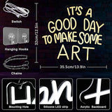 It’s a Good Day to Make Some Art Neon Sign Warm White LED Wall Light for Art Studio Classroom Decor
