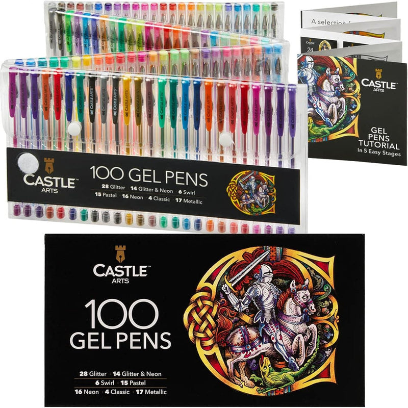 100 Gel Pens For Adult Coloring Set | Drawing, Scrapbooks, Journals | Amazing