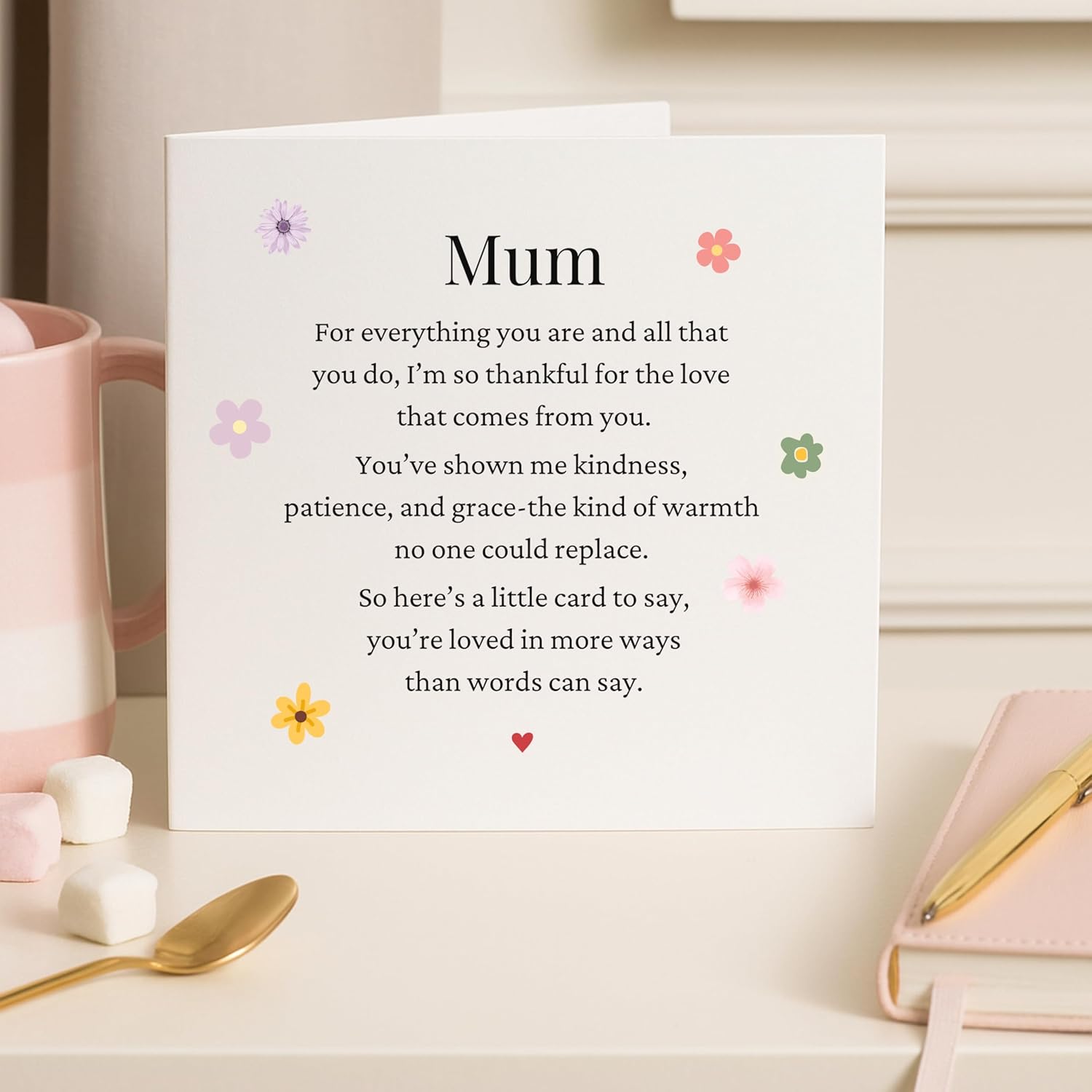 -Poem Mothers Day Card From Daughter, Cute Mother Day Card Mum, Happy Mothers Day Cards, Mothers Day Gift
