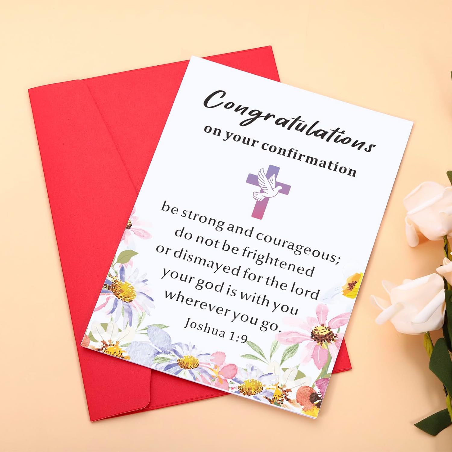 Confirmation Card For Teen Girls Boys - First Communion, Baptism, Easter Card, Religious Christian Gift For Godkids, Men, Women, Teenage Boys, Girls