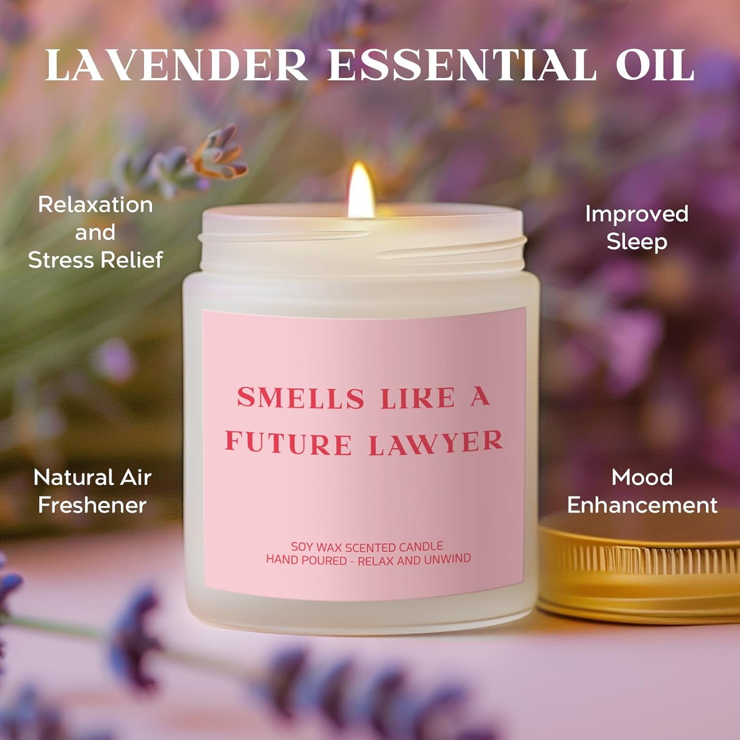 Lawyer Gifts For Women - Cool Gifts For Lawyers - Law School Graduation Decorations - Scented Candle