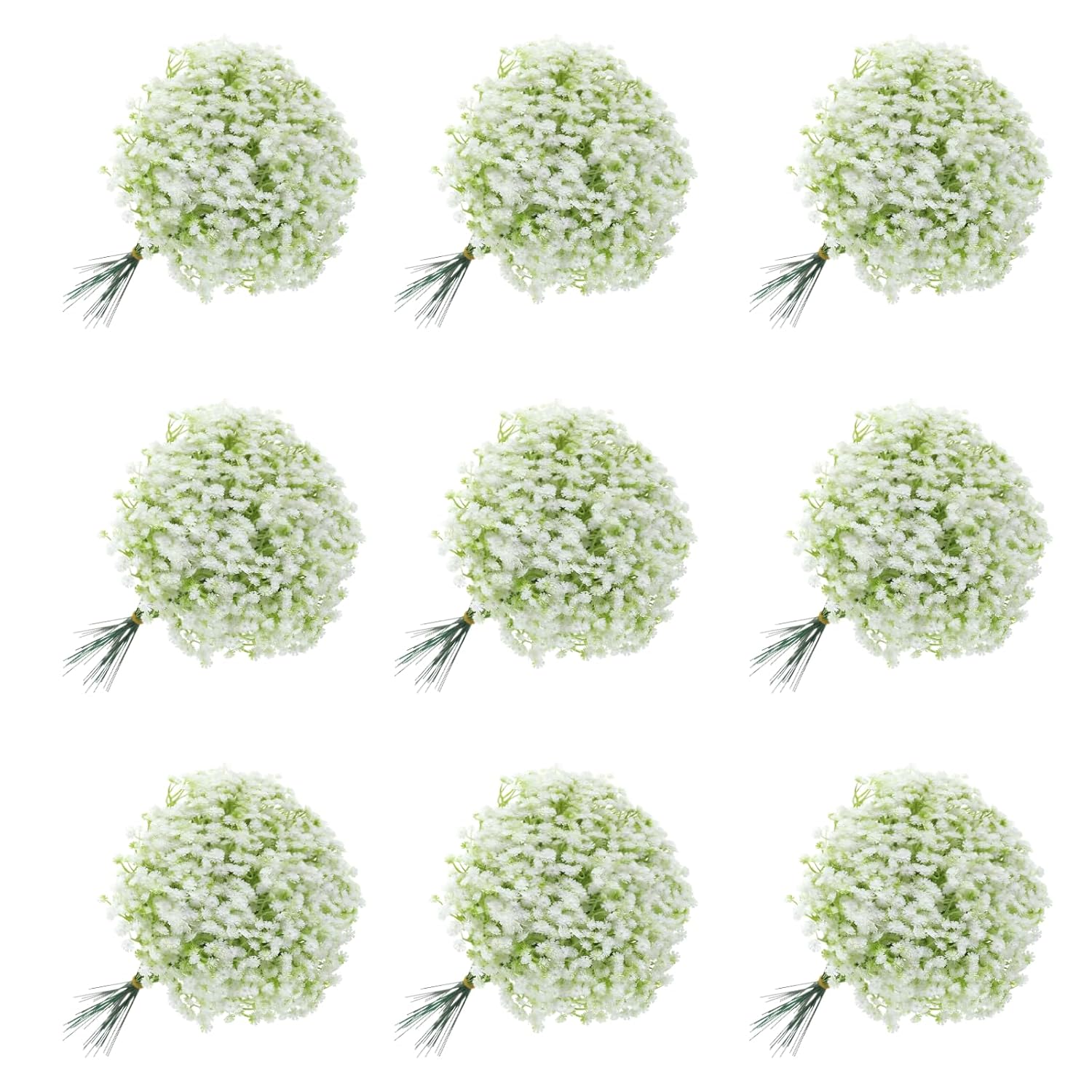 150Pcs Babys Breath Artificial Flowers, Bulk Faux Baby Breath Flower Babys Breaths White Gypsophila Real Touch Wedding Flower Bouquet For Wedding Party Bouquet Garden Home Decor-11.81Inches