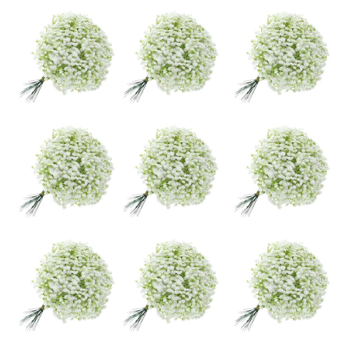 150Pcs Babys Breath Artificial Flowers, Bulk Faux Baby Breath Flower Babys Breaths White Gypsophila Real Touch Wedding Flower Bouquet For Wedding Party Bouquet Garden Home Decor-11.81Inches