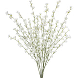 6 Pcs Artificial Forsythia Branches Fake Wildflowers White 41" Silk Flowers With Long Stems Faux Spring Flowers For Tall Vase Indoor Home Decor Dining Table Centerpieces Party Wedding Outdoor
