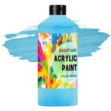 Sky Blue Acrylic Paint, Large Bulk (17 Oz,500 Ml) Craft Paints For Art Supplies, Canvas, Rocks, Wood, Leather, Fabric, Stone, Ceramic, Non Toxic Paint (Sky Blue, 17 Oz)