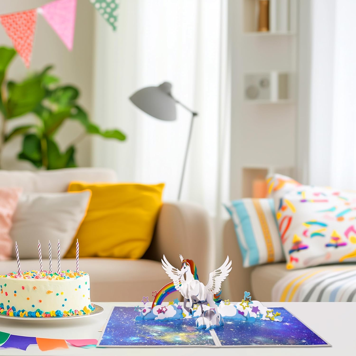 Unicorn Pop Up Card, Unicorn Birthday Card, Pop Up Birthday Card, Anniversary Card, Thank You Card, 3D Pop Up Greeting Cards For Kids, Girl,Women,Sister