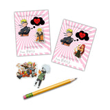 Anime Valentine'S Pack | 30 Cards & 30 Stickers Package | Valentines Day Cards | Love You Like Ramen Design