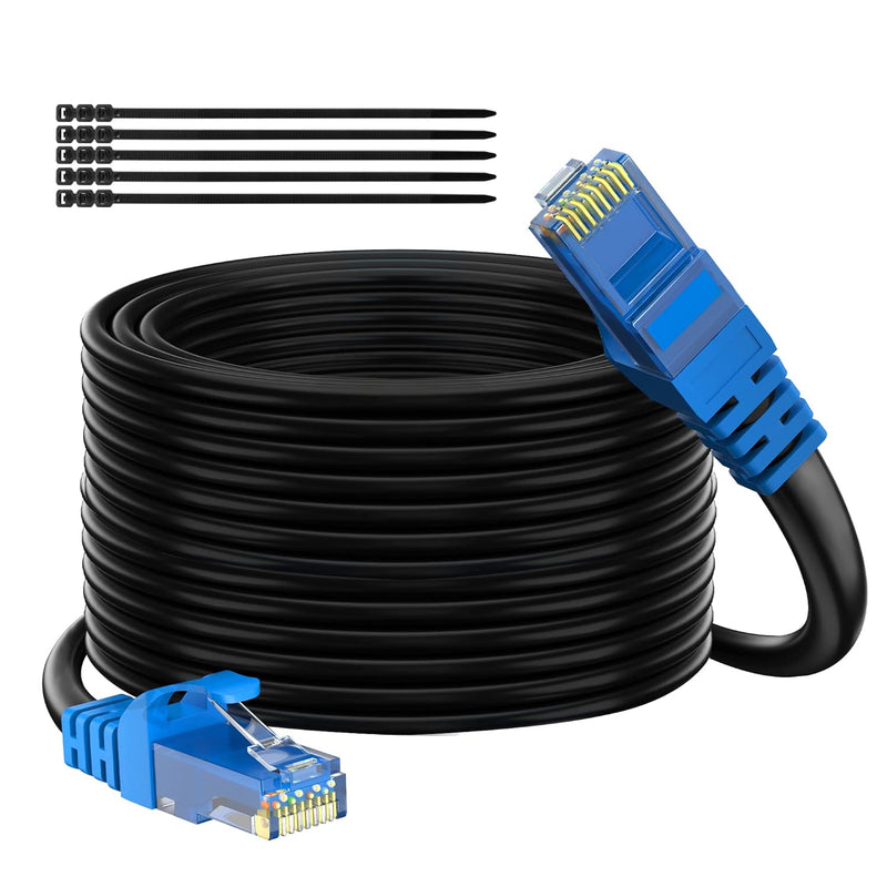 Cat 6 Outdoor Ethernet Cable 300 Ft, Gbps Heavy Duty Internet Cable (From 25-3