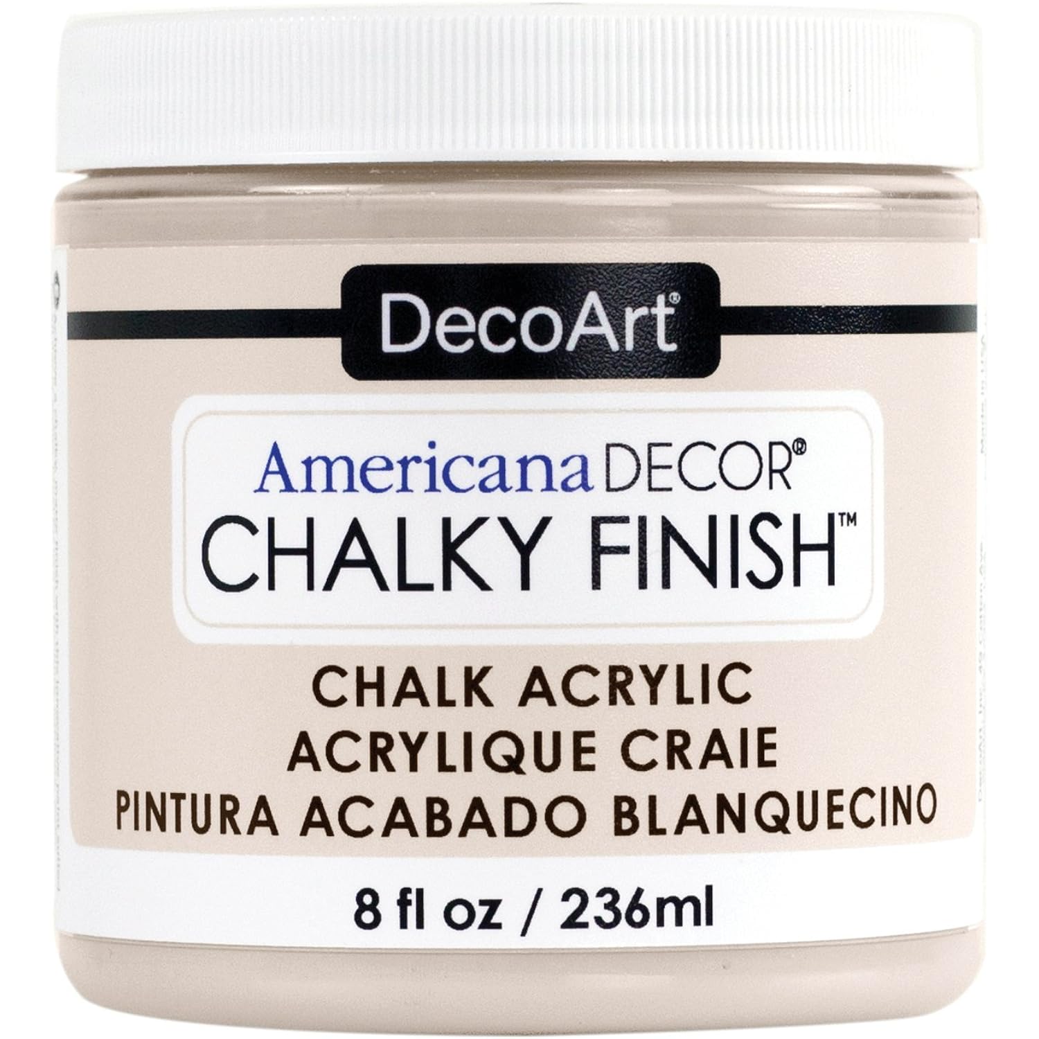 Deco Art Americana Chalky Finish Paint 8oz, Primitive, 8 oz, Gray,Brown