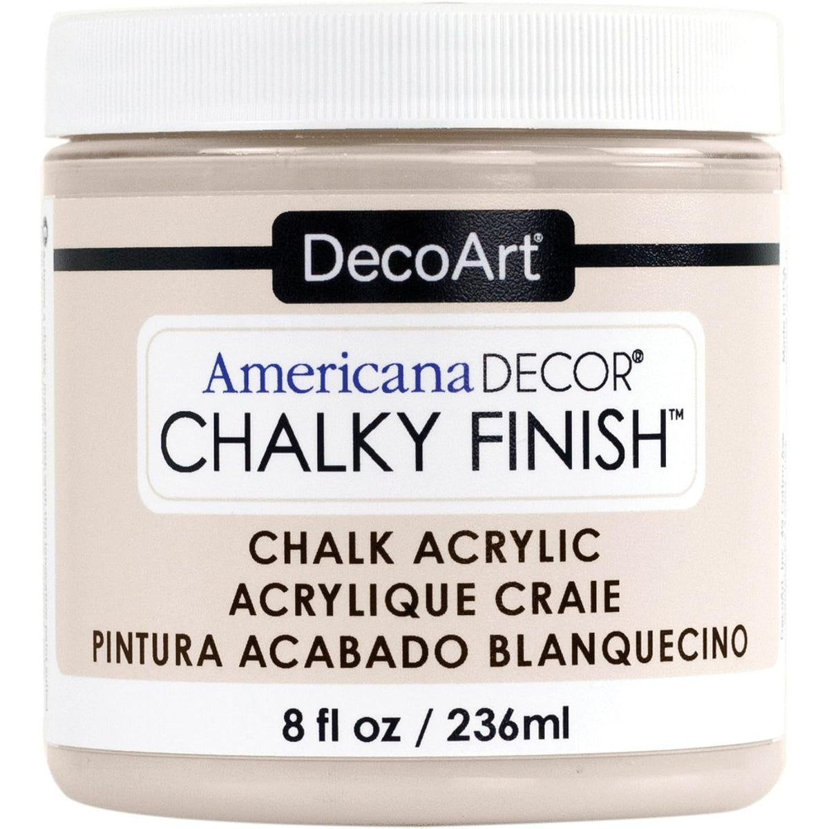 Deco Art Americana Chalky Finish Paint 8oz, Primitive, 8 oz, Gray,Brown