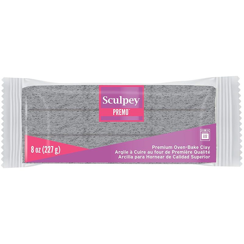 Sculpey Premo Polymer Oven-Bake Clay, Gray Granite,Non Toxic,8 Oz Bar