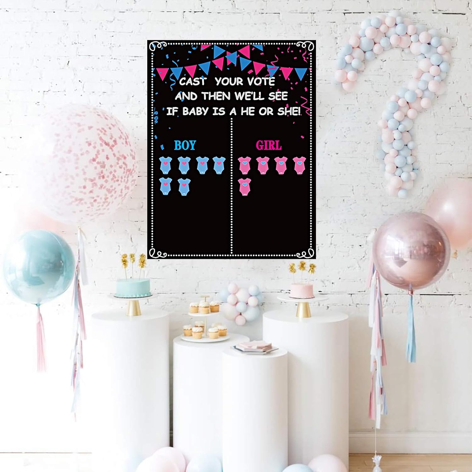Gender Reveal Decorations - 54 Voting Gender Reveal Games Gender Reveal Ideas Boy Or Girl Games Party Supplies For Gender Reveal Voting Use Gender Reveal Decor