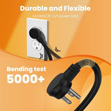 Heavy Duty Surge Protector Power Strip 12 Outlets 2100J 6FT Extension Cord Wall Mount Black