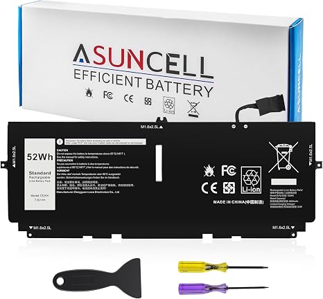 52Wh 722KK Laptop Battery Replacement for Dell XPS 13 9300 9310 9380 Series