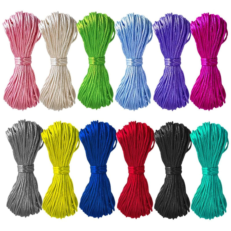 2Mm Satin Nylon Cord For Jewelry Making Mexican Bracelets String Nylon Cord Fo