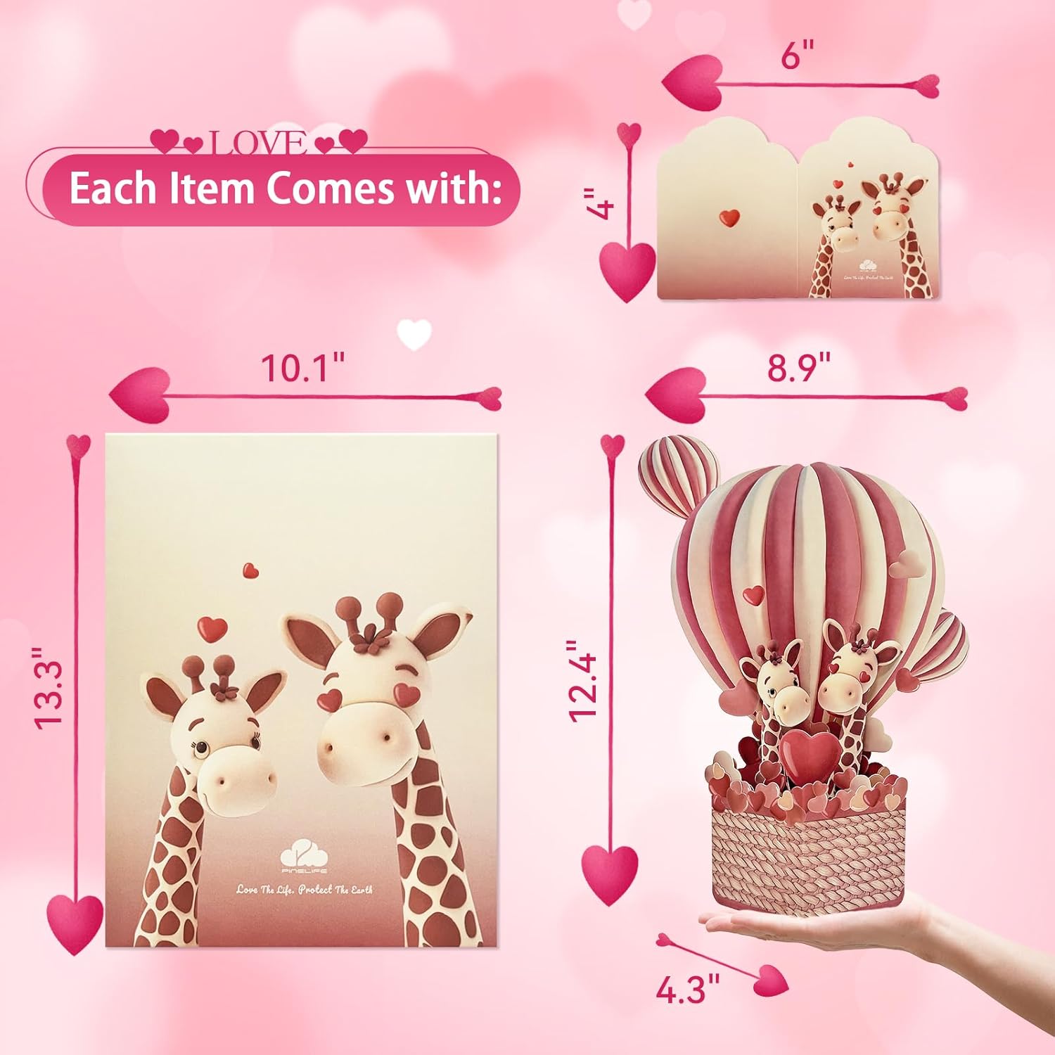 Pop Up Card, Anniversary Greeting Cards For Couples, Wife, Husband With Note Card & Envelope, Valentine'S Day And Birthday Gift Idea (Lost In Love)