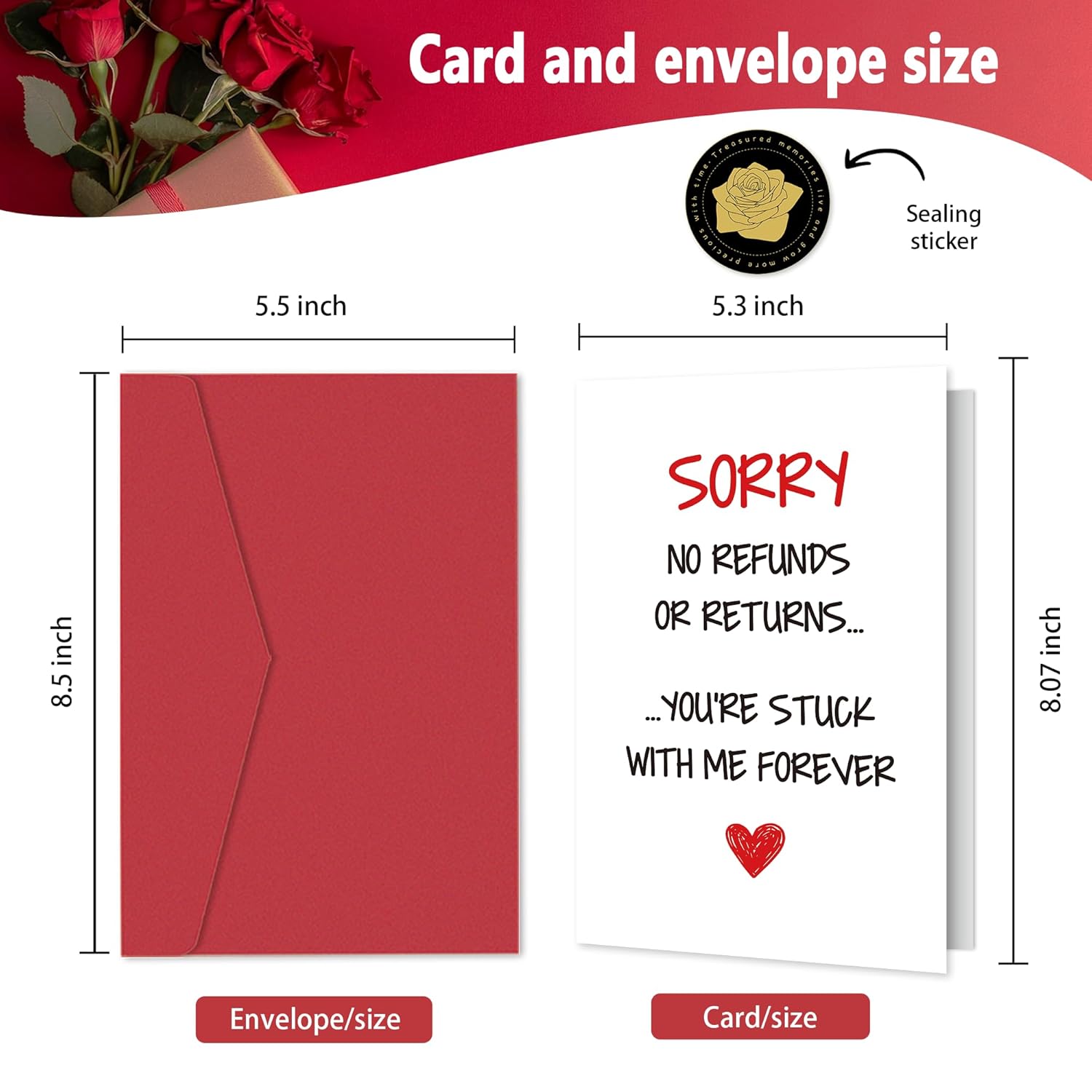 Funny Anniversary Cards Gift For Wife Husband, Happy Valentines Day & Anniversary Cards For Boyfriend Girlfriend, Wedding Anniversary & Valentine'S Day Card Gifts For Him Her,