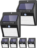 6 Pack 100 LED Solar Motion Lights IP65 Waterproof Wireless Security Lights