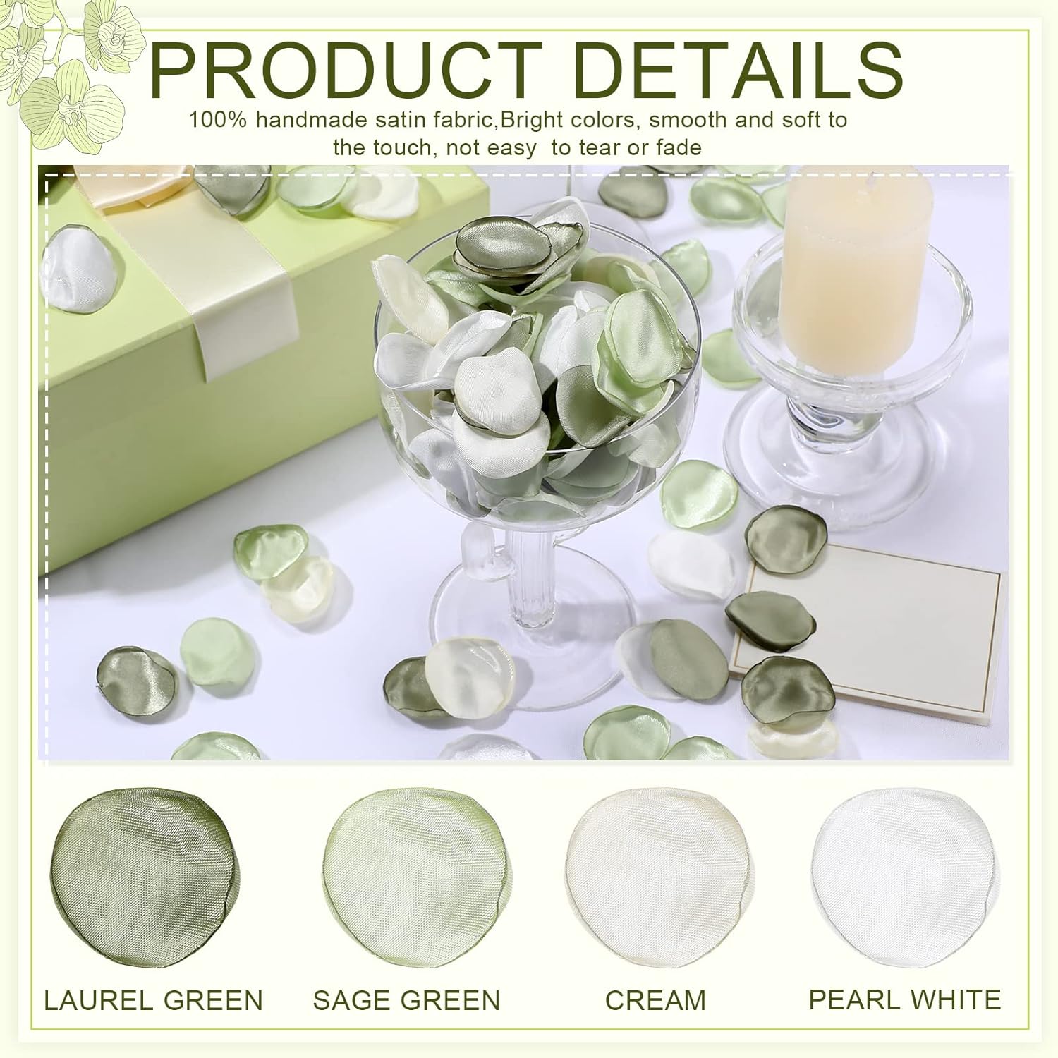 600 Pcs Sage Green Silk Rose Petals Artificial Flower Petals For Wedding Flower Girl Basket Aisle Scatter Dinner Centerpieces Party Bridal Shower Romantic Night Decor