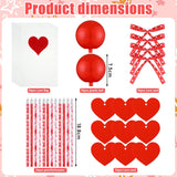 96 Pack Valentine Fillable Candy Container Giant Lollipop Shaped Container Valentine Party Favor Goodie Bag Wrappers Fillable Return Gift Bulk For Exchange Stationery Filler(Light Red)