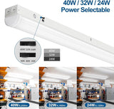 4 Pack 4FT LED Linear Light Fixtures CCT Selectable 40W 32W 24W Shop Lights for Office Garage