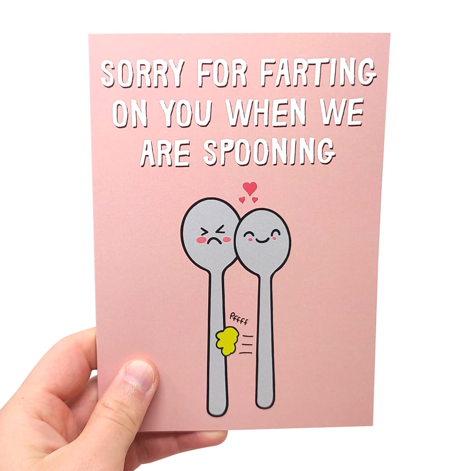 Funny Valentines Day Cards | Birthday Card For Him Her | Anniversary Cards For Husband Little Spoon Fart Card