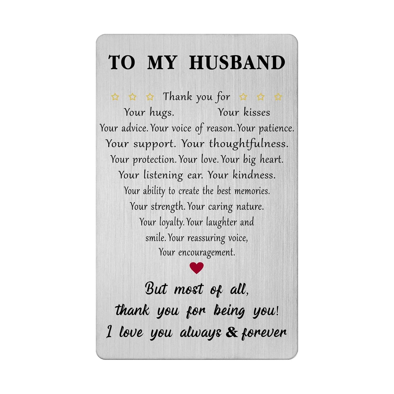 Christmas Card Gifts To Husband - Anniversary Card Gifts For Him, I Love You Card Gift For Men, Husband Wedding Birthday Christmas Fathers Day Presents